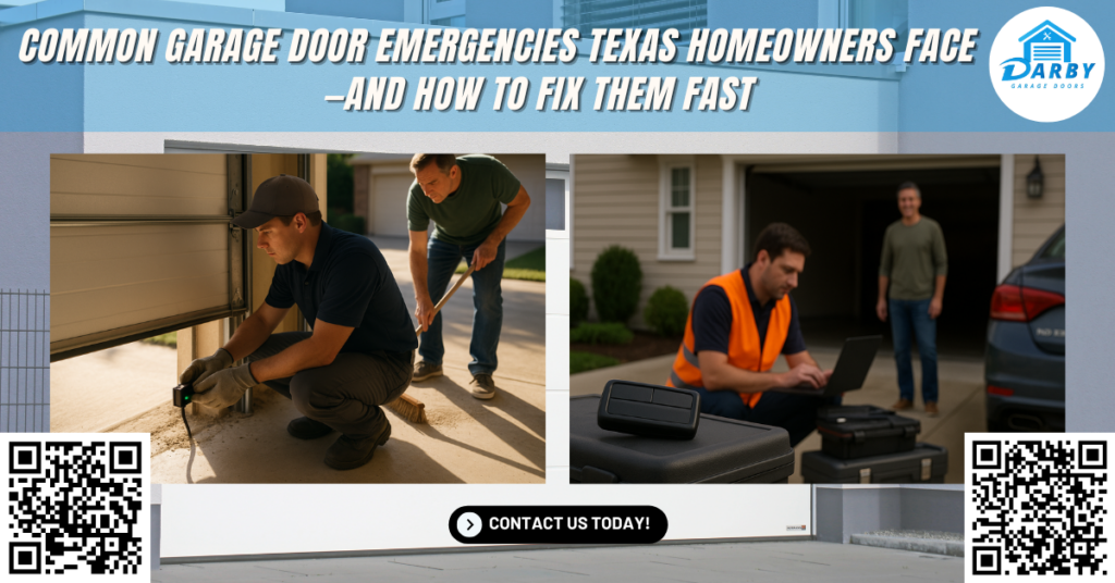 Common Garage Door Emergencies Texas Homeowners Face and How to Fix Them Fast - Darby Garage Doors